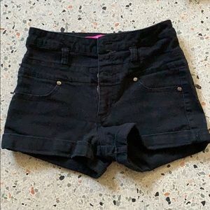 High waisted jean shorts